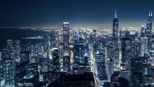 The Night View Of Chicago