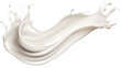 © Andrey Shtepa - White milk or yogurt splash in wave shape isolated on white background. An element for creating collages for advertising and product presentations