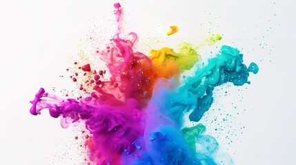 Happy Holi Festival Indian Culture Holiday Celebration Beautiful Colors Abstract Art Background