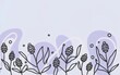  Stylish abstract background with outlined lavender stems.