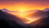 Fototapeta Niebo - Magnificent sunrise at dawn