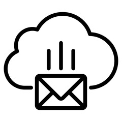 Canvas Print - mail cloud icon