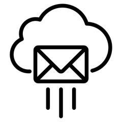 Canvas Print - mail cloud icon