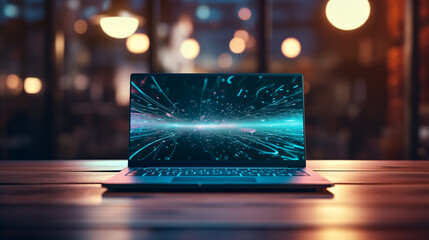 Poster - laptop on a table