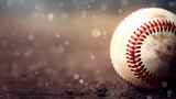 Fototapeta Sport - Closeup baseball background with copy space