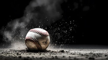Closeup Baseball Background With Copy Space
