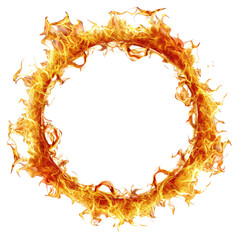 Poster - circle fire isolated on white.