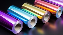 Rolls Of Holographic Foil Metallic Material