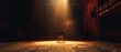 © Flow_control - Solitary Chair on Theater Stage, Dramatic Single Spotlight in Empty Venue. The concept of theatrical art