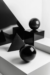 Poster - A black and white photo showcasing a black and white object. Suitable for various uses