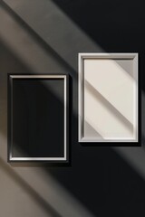Poster - A couple of pictures hanging on a wall. Perfect for adding a personal touch to any interior design
