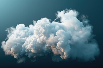 Poster - A cloud of smoke fills the air, creating a mysterious atmosphere. This image can be used to depict smoke, fog, pollution, or a dramatic scene