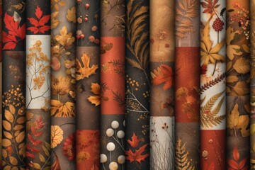 Poster - A collection of fabric rolls with various designs. Perfect for textile industry projects or fashion-related content