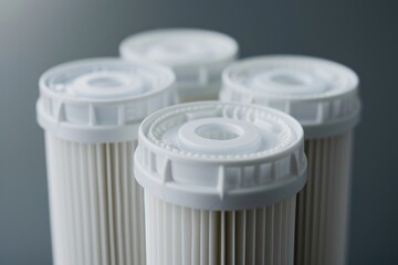Poster - A close-up view of various filters arranged on a table. This versatile image can be used to illustrate concepts related to photography, technology, or even environmental issues