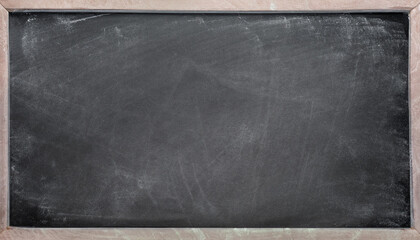 Wall Mural - Chalk rubbed out on blackboard with a blank copy space