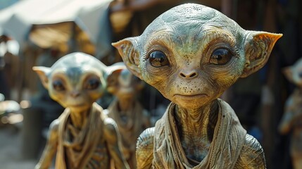 Alien family portrait diverse species universal harmony