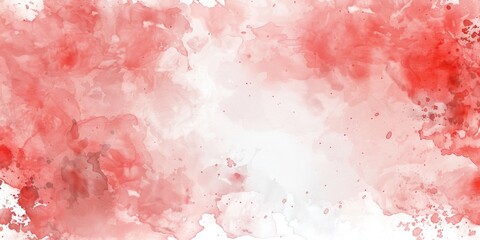 Aufkleber - A vibrant watercolor painting featuring red and white colors on a clean white background. Perfect for adding a pop of color to any project or design
