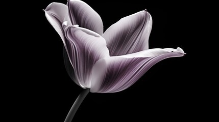 Poster - A close-up view of a flower on a black background. This image can be used for various purposes