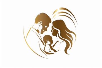 Poster - A heartwarming image of a man and woman holding their precious baby. Perfect for illustrating the joy of parenthood and family bonds