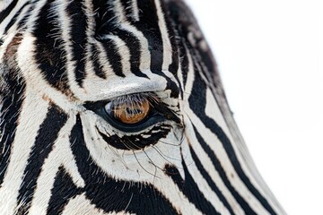 Poster - Close up view of a zebra's eye. Perfect for wildlife and animal themes