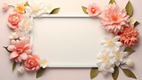 Fototapeta Sypialnia - Flower frame with decorative flowers, decorative flower background pattern, floral border background