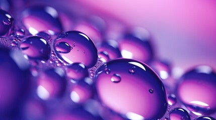 Poster - A detailed close-up of a bunch of purple bubbles. This image can be used to add a playful and vibrant touch to various projects