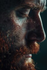 Aufkleber - Close up of a man with a beard, suitable for various projects