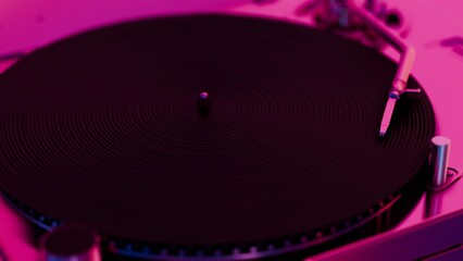 Aufkleber - This 3D illustration showcases a vinyl record player with vibrant colors, adding a modern and colorful twist to a classic music player.