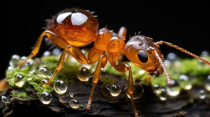 Wall Mural - amazing ants carry fruit heavier than their bodie UHD WALLPAPER