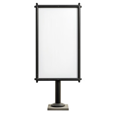 Outdoor Advertising Stand with Blank Space for Marketing Display on Transparent Background