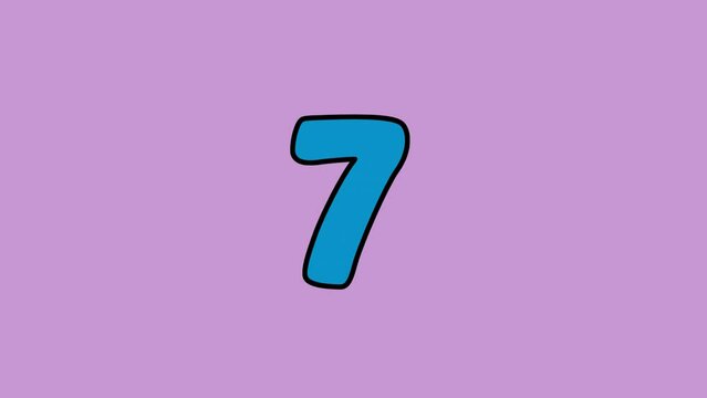 countdown cartoon style for kids