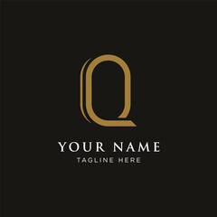 Wall Mural - Initial letter Q geometric logo template design.Logo for business, business card, brand and company.