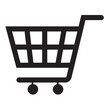 Shopping cart line art icon for apps and websites. Shopping cart vector