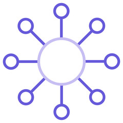 Wall Mural - Network Integration Icon