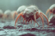Dust mites that cling to fabric cause allergies.