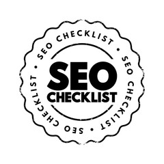 Aufkleber - Seo Checklist text stamp, concept background