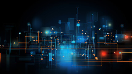 Wall Mural - abstract colorful technology business Mordan background. Digital technology banner background.