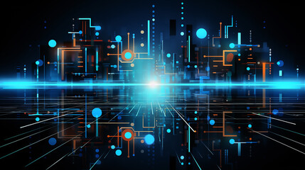 Wall Mural - abstract colorful technology business Mordan background. Digital technology banner background.