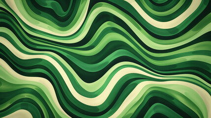 Wall Mural - Dark green color retro groovy background presentation design