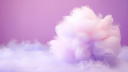 colorful cotton candy Light pastel and purple background