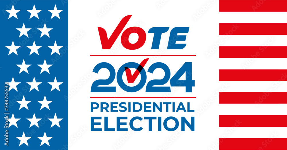 USA 2024 Presidential Elections Event Banner. Presidential Elections ...