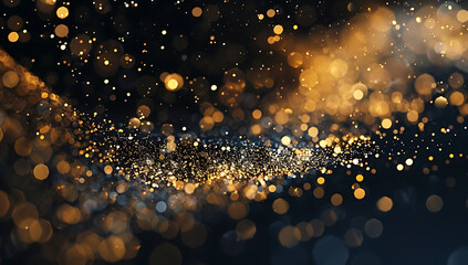 Wall Mural - an image of sparkling glitter on a dark background sh