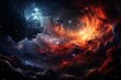 An artistic representation of a vibrant nebula in the celestial world