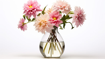 Wall Mural - Flowers in a vase. isolated on white background