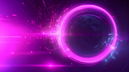 Wall Mural - earth at the center of cosmic swirls of pink light. the concept of global connectivity and cosmic en