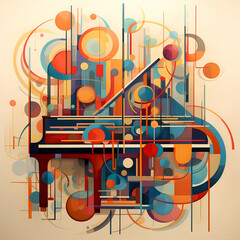 Poster - Abstract representation of music in visual form.