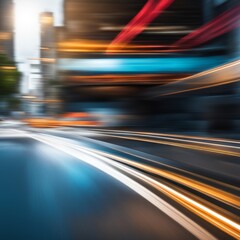 Wall Mural - blurred background of traffic in night city blurred background of traffic in night city blurred motion of traffic in city