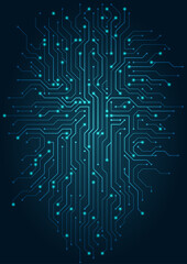 Aufkleber - high-tech technology background texture. circuit board illustration