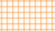 Orange and white plaid fabric texture background