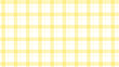 Yellow and white plaid fabric texture background